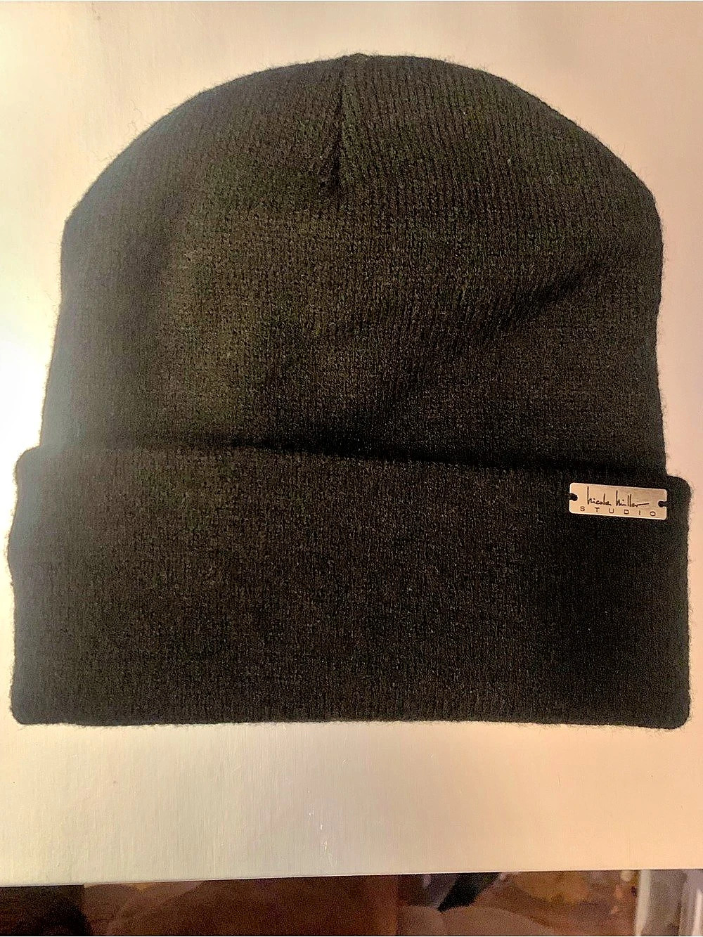 Nicole Miller Studio Black Knit Winter Accessories